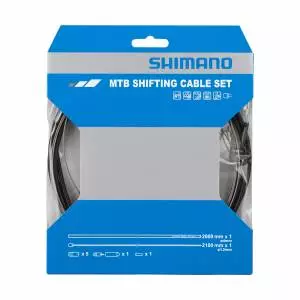 Linka nierdzewna i pancerz przerzutki Shimano wraz z końcówkami