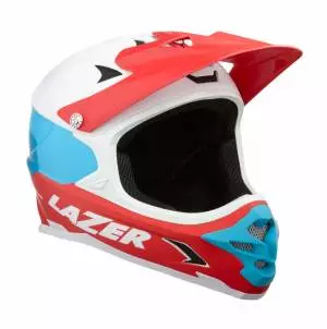 Kask Full Face Lazer PHOENIX+ Matte White Blue Red M