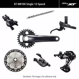 Grupa Shimano XT M8100 Mechaniczna Hamulce Tarczowe 2 Tłoczkowe 170 mm, 32T, 10-45