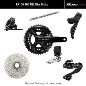 Foto mini 1 - Grupa Shimano 105 DI2 R7100 Disc 165 mm, 50x34T, 11-34