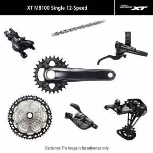 Grupa Shimano XT M8100 Mechaniczna Hamulce Tarczowe 4 Tłoczkowe 170 mm, 32T, 10-45