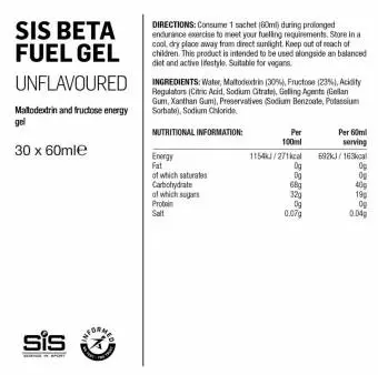 Foto mini 2 - Żel energetyczny SIS Beta Fuel smak neutralny 60ml