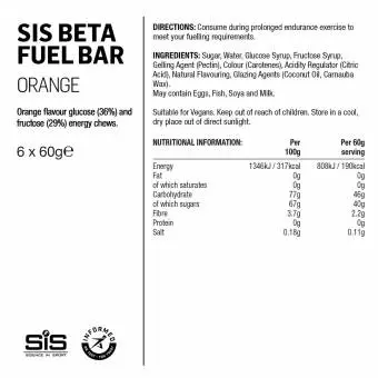Foto mini 3 - Baton energetyczny SIS Beta Fuel Orange Energy Chew Bar 60g