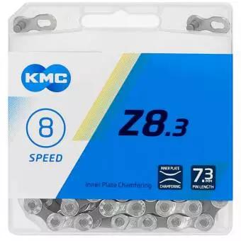 Foto mini 3 - Łańcuch KMC Z8.3 srebrno szary 114 ogniw, spinka, BOX