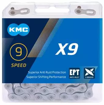 Foto mini 3 - Łańcuch KMC X9 EPT 114 ogniw, spinka, BOX