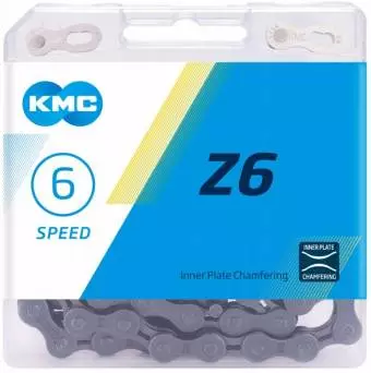Foto mini 3 - Łańcuch KMC Z6 Szary 114 ogniw, spinka, BOX