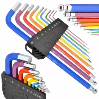 Zestaw 9 kluczy imbusowych 1.5mm - 10mm organizer, stal cr-v