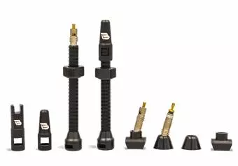 Foto mini 2 - Zestaw wentyli Tubeless iBike valves 44mm 2 szt. plus kluczyk, zaworki, czarne