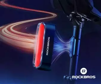 Foto mini 3 - Lampka tylna Rockbros magnetyczna, IPX6, czujnik hamowania, 400mAh, 36h