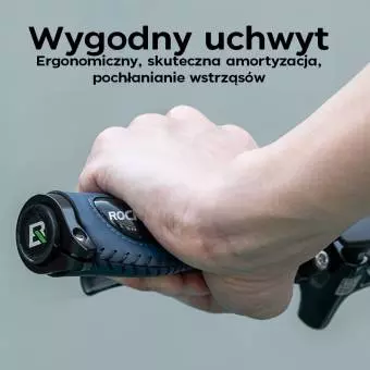 Foto mini 3 - Chwyty Rowerowe Skórzane Rockbros ergonomiczne, czarne
