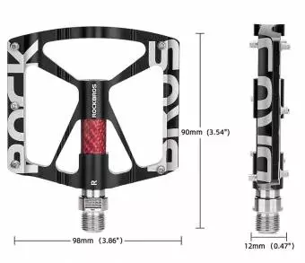 Foto mini 3 - Pedały Rowerowe Rockbros 37213071001 aluminium - czarne