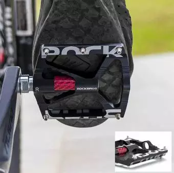 Foto mini 5 - Pedały Rowerowe Rockbros 37213071001 aluminium - czarne