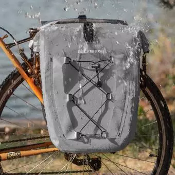 Foto mini 2 - Sakwa rowerowa na bagażnik ROCKBROS 25L-32L szara