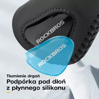 Foto mini 2 - Chwyty Rowerowe Skórzane Rockbros ergonomiczne, brązowe