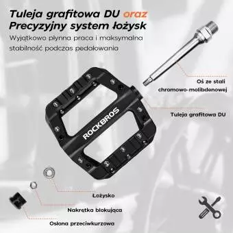 Foto mini 3 - Pedały Rowerowe Platformowe Nylon Rockbros 2017-12CBL Niebieskie