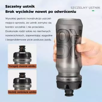 Foto mini 4 - Bidon rowerowy 350012003 Rockbros szary 750ml