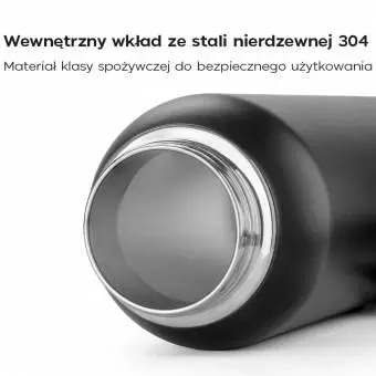 Foto mini 5 - Bidon termiczny ze stali nierdzewnej Rockbros czarny 650ml