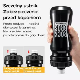Foto mini 3 - Bidon rowerowy z osłoną Rockbros czarny 600ml