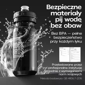 Foto mini 6 - Bidon rowerowy z osłoną Rockbros czarny 600ml