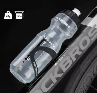 Foto mini 2 - Bidon rowerowy na wodę Rockbros przezroczysty 750ml