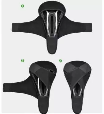 Foto mini 4 - Żelowy pokrowiec na siodełko rowerowe Rockbros LF047-S z silikonu rozmiar M - czarny