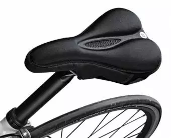 Foto mini 5 - Żelowy pokrowiec na siodełko rowerowe Rockbros LF047-S z silikonu rozmiar M - czarny