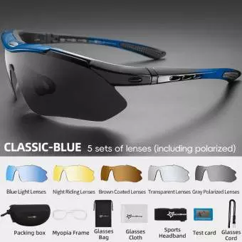 Foto mini 2 - Okulary rowerowe Rockbros polaryzujące czarno niebieskie