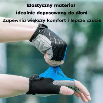 Foto mini 5 - Rękawiczki rowerowe Rockbros rozmiar L  szare