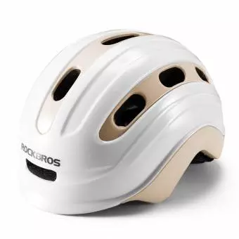 Kask Rowerowy Rockbros dla dzieci z uchwytem na światło biały 54–58 cm
