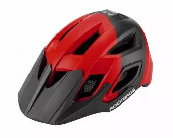 Kask rowerowy Rockbros MTB cross city czarno-czerwony 58-62cm