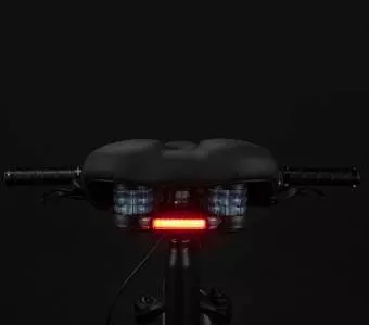 Foto mini 3 - Siodełko rowerowe Rockbros 38218916002 MTB z lampką - czarne