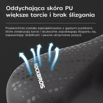 Foto mini 4 - Siodełko rowerowe Rockbros 38218916002 MTB z lampką - czarne