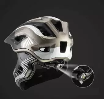 Foto mini 4 - Kask rowerowy Rockbros z odpinaną szczęką dla dzieci rozmiar M szary 54-58cm