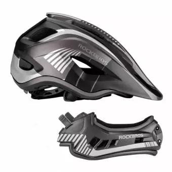 Foto mini 3 - Kask rowerowy Rockbros z odpinaną szczęką dla dzieci rozmiar S szary 48-52cm