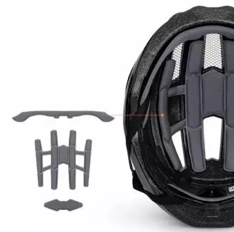 Foto mini 2 - Kask rowerowy Rockbros z zamontowaną lampką uniwersalny 55-60cm czarny