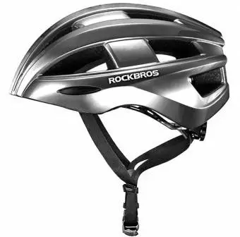 Wariant kolorystyczny produktu Kask rowerowy Rockbros z zamontowaną lampką uniwersalny 55-60cm szary