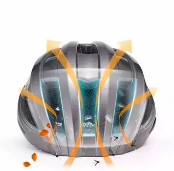 Foto mini 4 - Kask rowerowy Rockbros z zamontowaną lampką uniwersalny 55-60cm szary