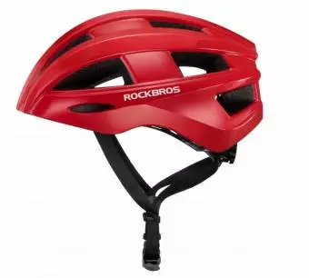 Wariant kolorystyczny produktu Kask rowerowy Rockbros z zamontowaną lampką uniwersalny 55-60cm czerwony