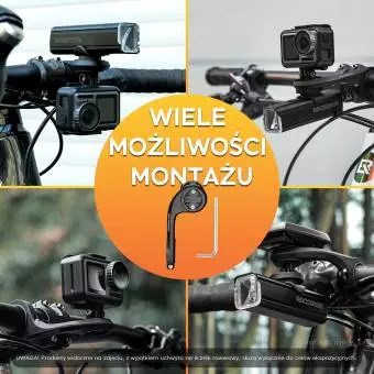 Foto mini 5 - Uchwyt rowerowy Rockbros na licznik lampke kamere czarny