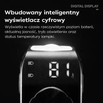 Foto mini 5 - Przednia Lampa Rowerowa Rockbros z Pilotem 1600LM-M8 biała