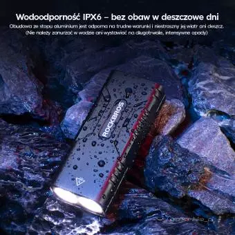 Foto mini 6 - Lampka rowerowa Rockbros z właściwością powerbanka + kabel USB-C