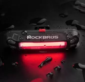 Foto mini 3 - Tylna lampka rowerowa Rockbros + kabel micro USB - USB-A