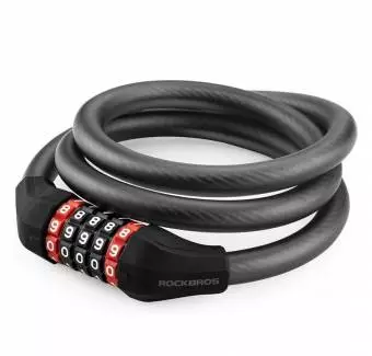 Zapięcie rowerowe Rockbros na zamek szyfrowy 1,2m