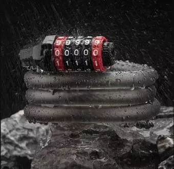 Foto mini 3 - Zapięcie rowerowe Rockbros na zamek szyfrowy 1,2m