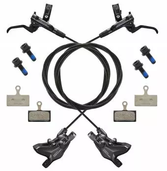 2x hamulec Shimano Deore BR-M6100 G03S okładziny żywiczne, zestaw przód + tył