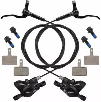 2x hamulec kompletny tarczowy Shimano BR-MT200 zestaw - przód + tył