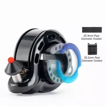 Foto mini 4 - Dzwonek rowerowy Rockbros w kształcie litery Q, 34210028004 żółty