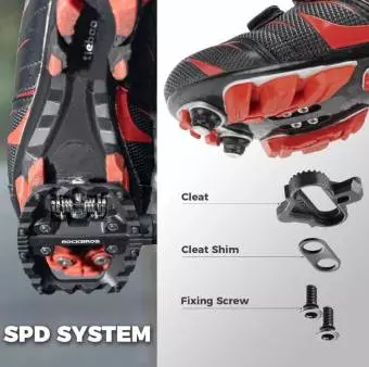 Foto mini 4 - Pedały Rockbros MTB 2w1 zatrzaskowe platformowe 370010001 Czarne