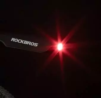 Foto mini 5 - Błotnik Rockbros DNB8001BK z czerwoną lampką LED czarny