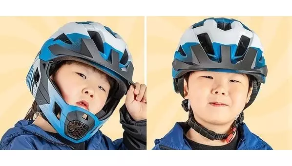 Kask rowerowy Rockbros dziecięcy z odpinaną szczęką rozmiar S (48-52 cm) TS-61 niebieski foto 13